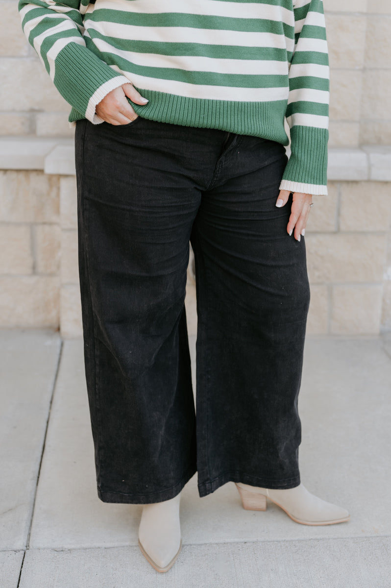 Casey Satin Wide Leg Pants-FINAL SALE