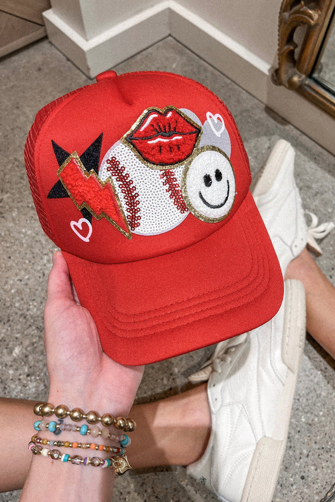 Baseball Patch Trucker Hat - BluePeppermint Boutique