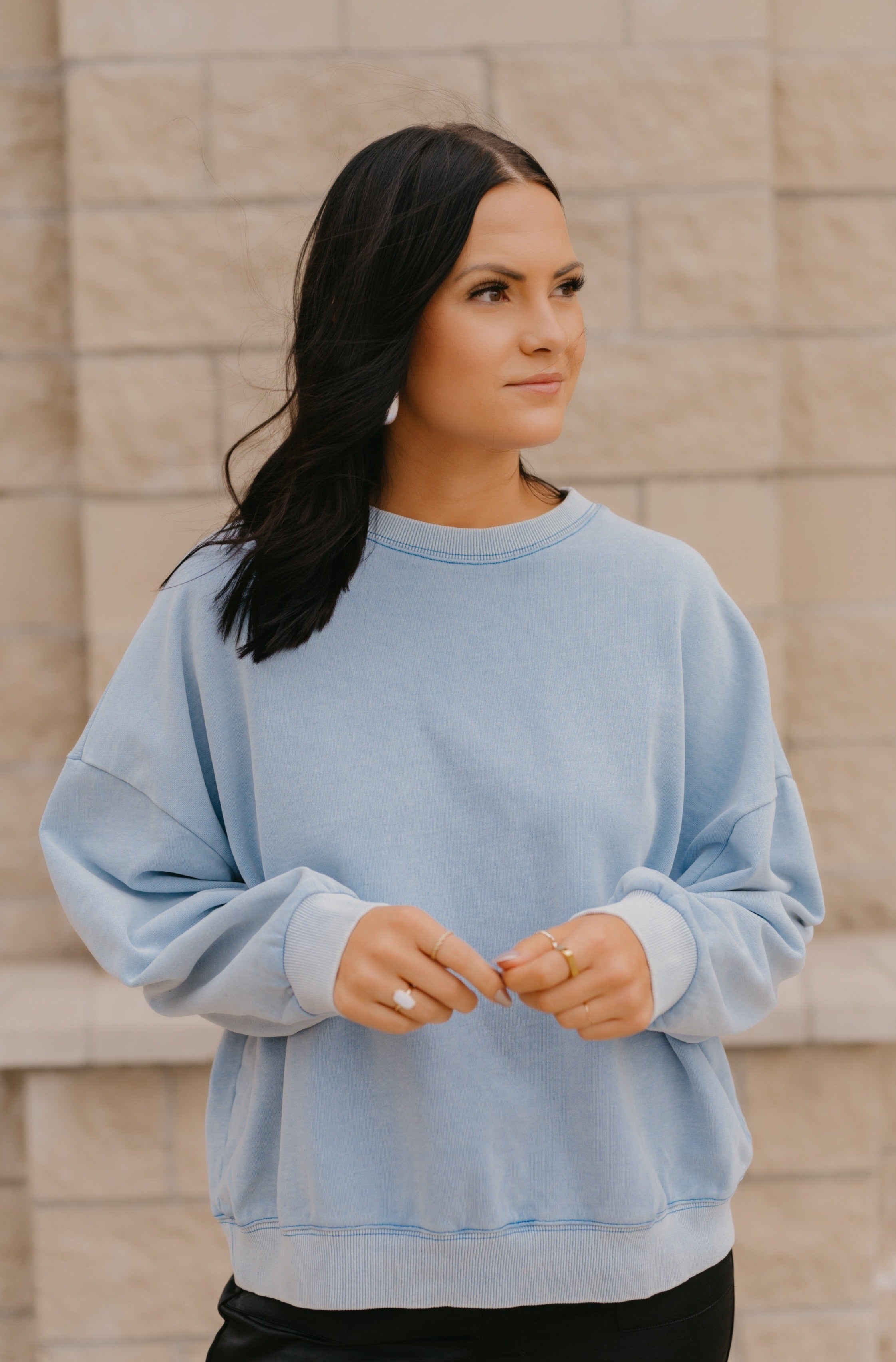 SEA Crew neck / Hyacinth_Ocher - XL-